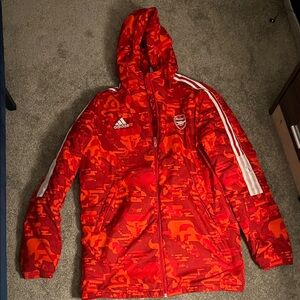 adidas Red and Orange Puffer Jacket